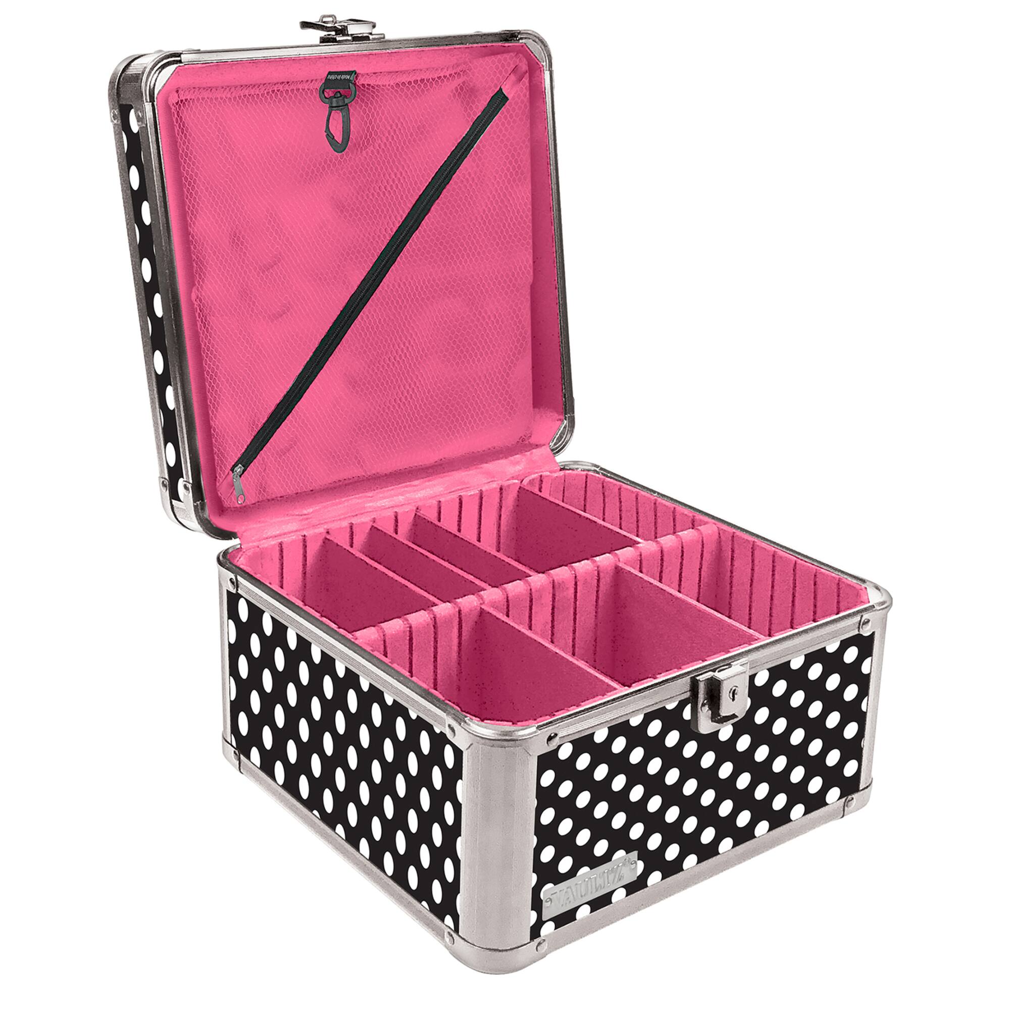 Vaultz Black & White Polka Dots Square Divided Storage